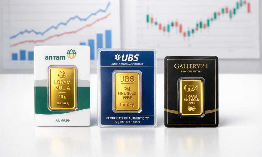 Perbandingan Emas Antam UBS dan Galeri24